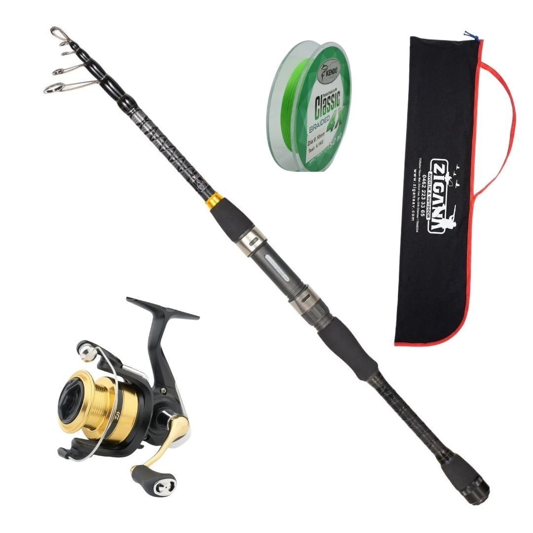 Ryuji Rock Fish Spin Set 2.70 m – Daiwa RS 2500 + Kendo 4X Misina + Taşıma Çantası Hediyeli