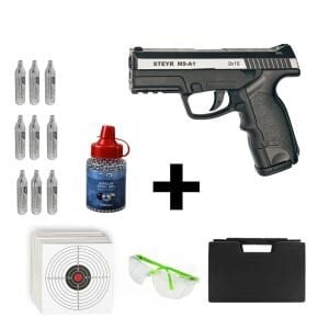 ASG STEYR M9A1 Çift Renk + Co2 Gas + 1500 Adet Çelik Bilye + Taşıma Çantası + Atış Gözlüğü