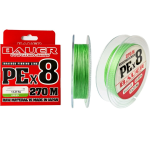 BAUER Pe 8x 270MT Fluoro Yeşil Ip Misina 0.12MM