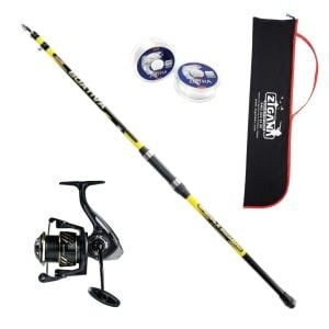 Bauer Boativa 2,40m Tekne Kamışı + Fujin Sniper 4000 Spin Makine + Asso Ultra Misina Sarılı Set + Çanta Hediyeli