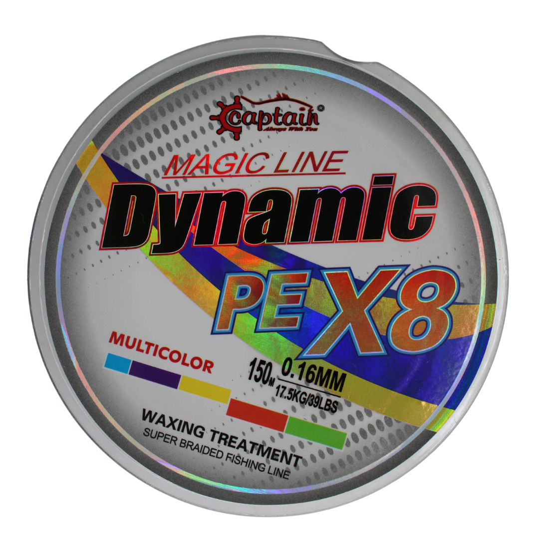 Captain Dynamic PE 8X Braid 150m Multi Color LRF İp Misina 0.16mm