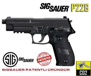Sig Sauer P226 Black + Co2 Gas + 1500 Adet Çelik Bilye + Taşıma Çantası + Atış Gözlüğü