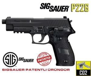 Sig Sauer P226 Black + 12 Adet Co2 Gas + 1 Kutu Çelik Bilye + Taşıma Çantası + Atış Gözlüğü