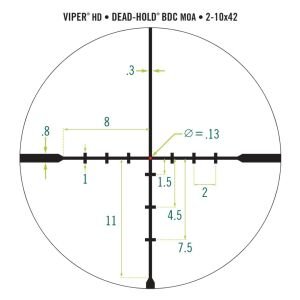 Vortex Viper HD 2-10x42 SFP Dead-Hold BDC (MOA) Tüfek Dürbünü