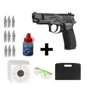Asg Bersa Thunder 9 Pro + Co2 Gas + 1500 Adet Çelik Bilye + Taşıma Çantası + Atış Gözlüğü