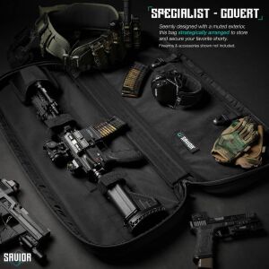 SAVIOR SPECIALIST COVERT Tekli Tüfek Çantası 38'' (Siyah)