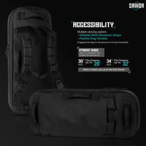 SAVIOR SPECIALIST COVERT Tekli Tüfek Çantası 38'' (Siyah)