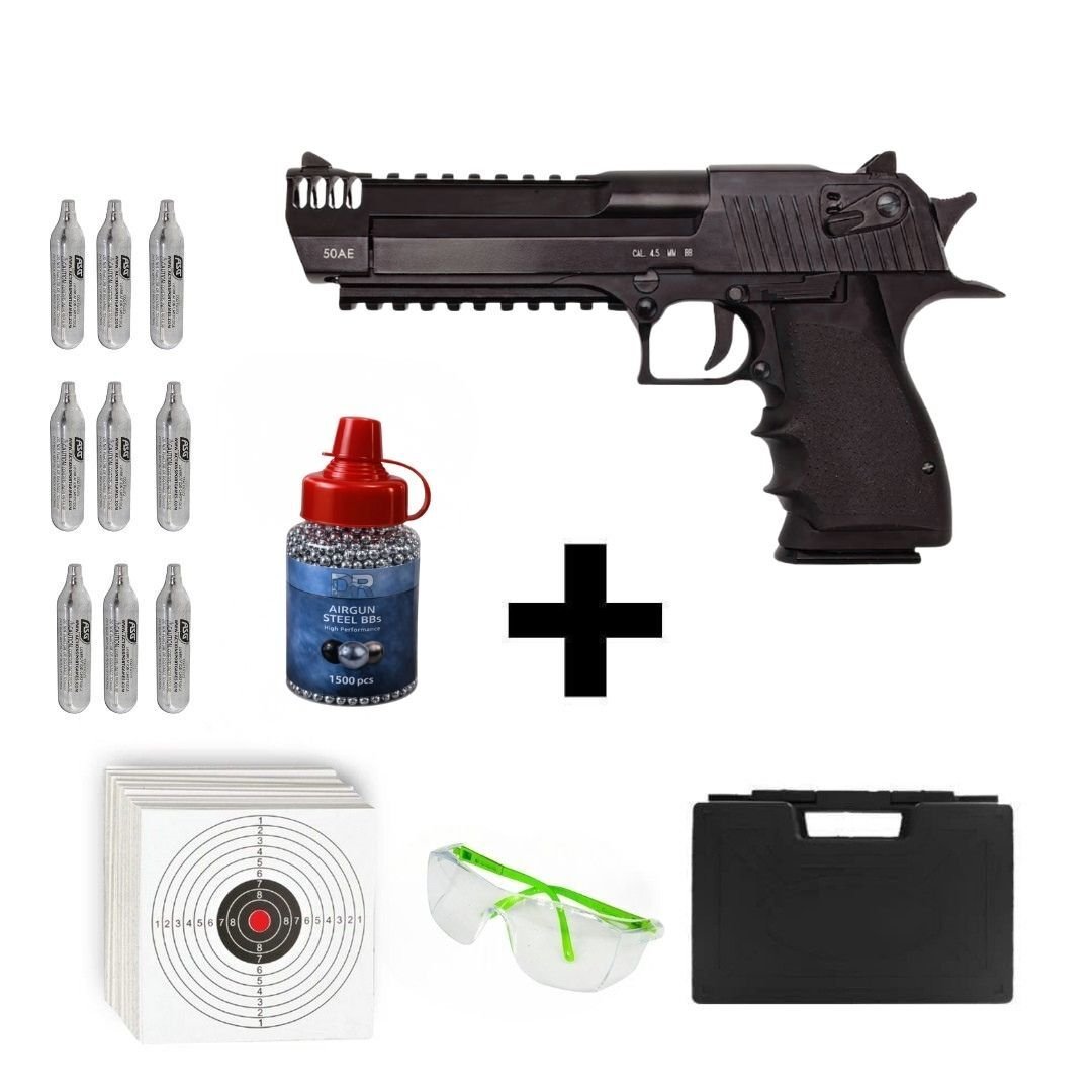 KWC KMB54 CO2 Havalı + Co2 Gas + 1500 Adet Çelik Bilye + Taşıma Çantası + Atış Gözlüğü