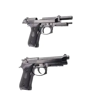 We Beretta M9A1 Siyah + Green Gas + 1 Kg BB + Taşıma Çantası + Hedef Kağıdı + Atış Gözlüğü
