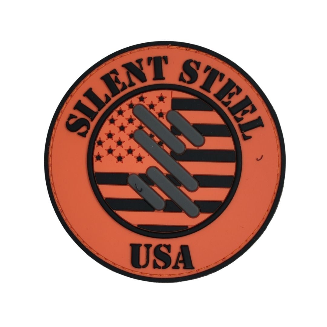 ''Silent Steel USA'' Logolu Turuncu Patch