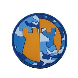 Mavi Kamuflaj Kale/Şato Logolu Patch