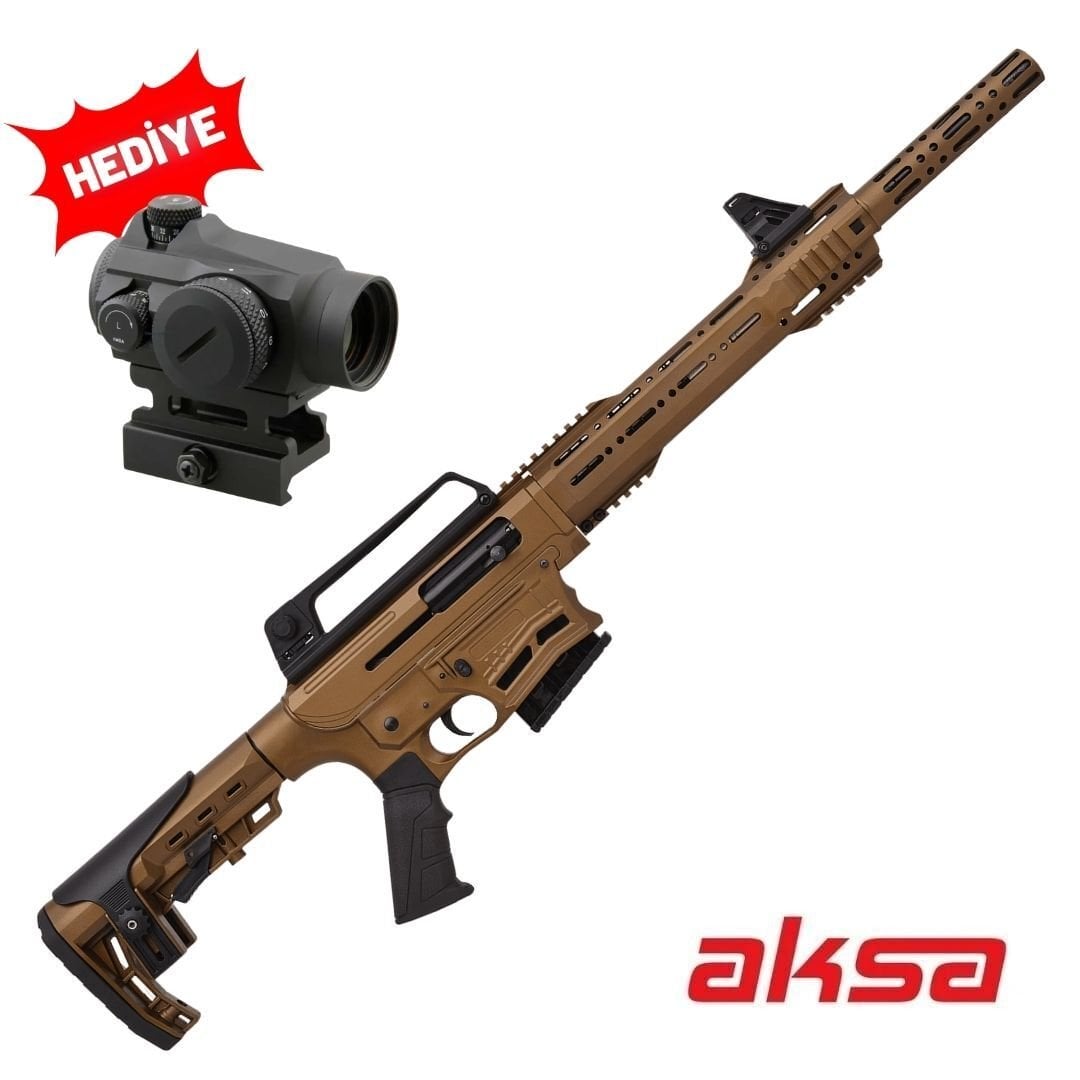 Aksa Arms CF-12 Bronz Şarjörlü Otomatik Av Tüfeği Red Dot Hediyeli