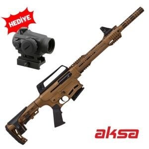 Aksa Arms CF-12 Bronz Şarjörlü Otomatik Av Tüfeği Red Dot Hediyeli