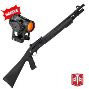 Ata CY Taktik Siyah 12 Kalibre Yarı Otomatik Av Tüfeği Red Dot Hediyeli