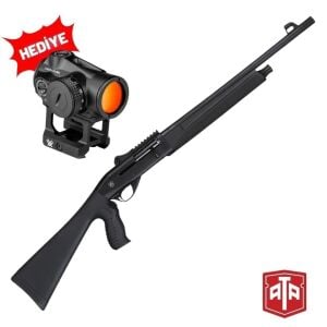 Ata NEO Taktik Siyah 12 Kalibre Yarı Otomatik Av Tüfeği Red Dot Hediyeli