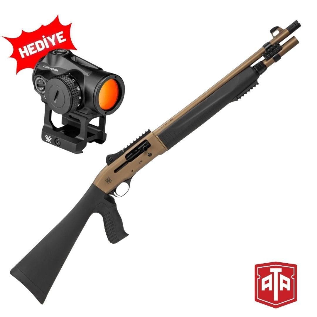 Ata CY Taktik Bronz Yarı Otomatik Av Tüfeği Red Dot Hediyeli
