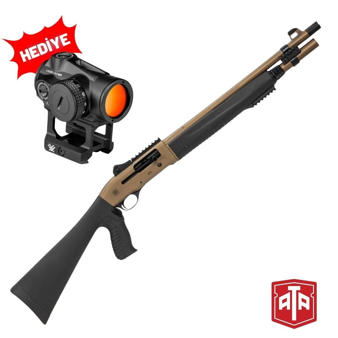 Ata CY Taktik Bronz Yarı Otomatik Av Tüfeği Red Dot Hediyeli