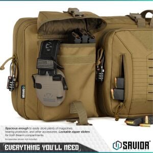 SAVIOR URBAN WARFARE Çift Kapasiteli Tüfek Çantası 42'' (Toprak)