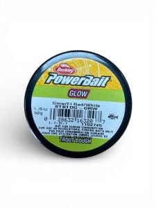 Berkley PowerBait Turbo Dough Glow Hamur -  Glow/Fl Red/White