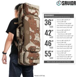 SAVIOR URBAN WARFARE Çift Kapasiteli Tüfek Çantası 46'' (Kamuflaj)