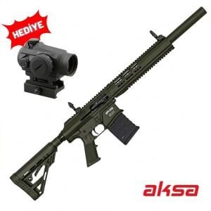 Aksa Arms Segno Yeşil Şarjörlü Otomatik Av Tüfeği Red Dot Hediyeli