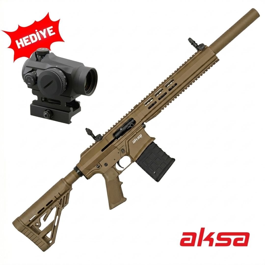 Aksa Arms Segno Tan Şarjörlü Otomatik Av Tüfeği Red Dot Hediyeli