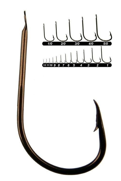 Youvella 1404 Kısa Pala Dövme Papağan Olta İğnesi 100'lü Kutu Bronz