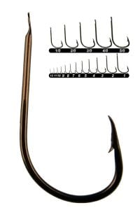 Youvella 1404 Kısa Pala Dövme Papağan Olta İğnesi 100'lü Kutu Bronz