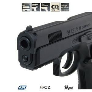 ASG CZ75 D COMPACT SİYAH HAVALI TABANCA