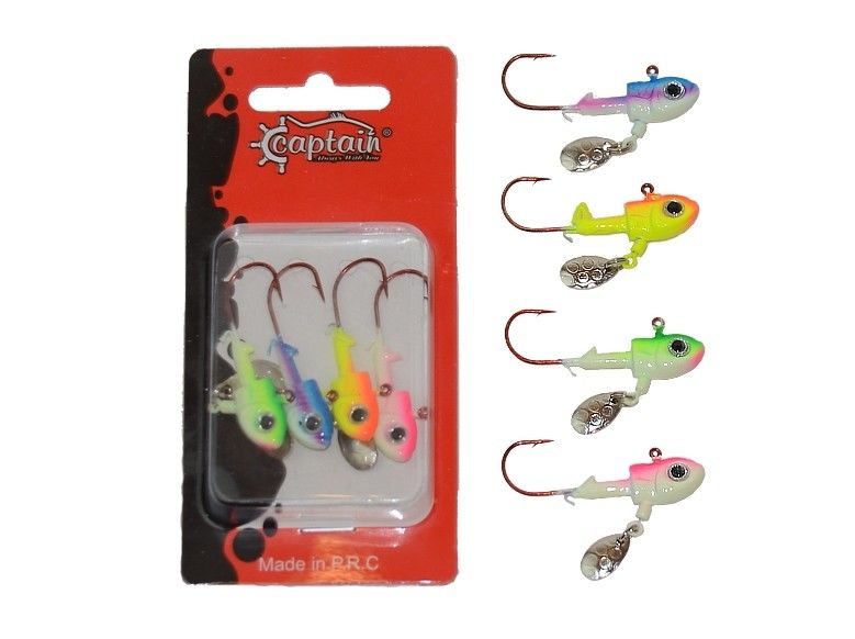 Captain 6416 Jig Head Rapstory 4'lü Mix Set Kaşıklı Jig Head 10 gr