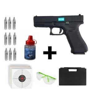 We Glock 19 Gen5 + Co2 Gas + 1500 Adet Çelik Bilye + Taşıma Çantası + Atış Gözlüğü
