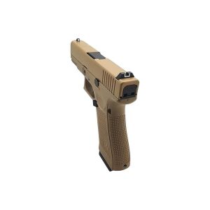 We Glock 19 Gen5 Tan + Co2 Gas + 1500 Adet Çelik Bilye + Taşıma Çantası + Atış Gözlüğü