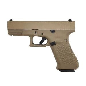 We Glock 19 Gen5 Tan + Co2 Gas + 1500 Adet Çelik Bilye + Taşıma Çantası + Atış Gözlüğü
